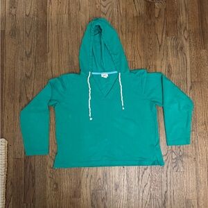 J. Crew Factory Green Cropped Hoodie